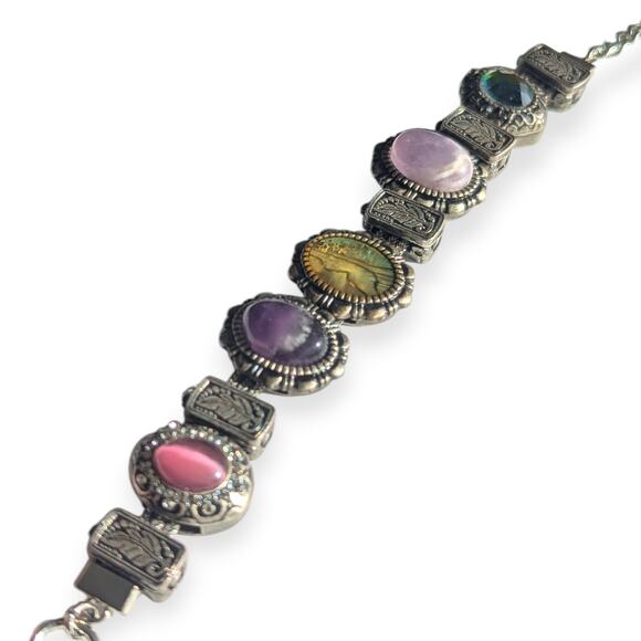 Solid Oak Slide Charm Toggle Bracelet - Picture 7 of 7